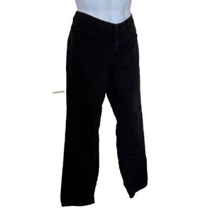 Chico's Platinum Denim Women's Ultimate Fit black Jeans Slim Leg Size 0.5